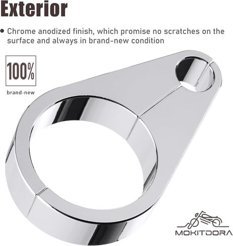 MoKitDora 1.125" Handlebar or Frame Mount Clutch Throttle Cable Clamp or Brake Line Clips Universal for Harley Honda Yamaha Suzuki 1-1/8, Chrome in Saudi Arabia
