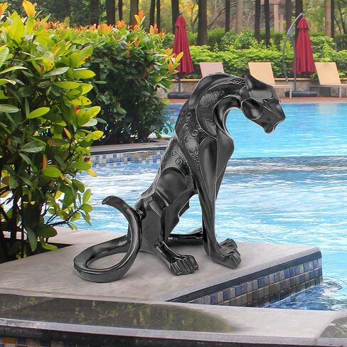 Design Toscano EU6104 Panther on the Prowl Art Deco Statue, 16 Inch, Black in Saudi Arabia