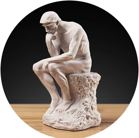 Creative Thinker Statues Individual Figurine for Living Room Decor H 9.6 Inch (Copper) in Saudi Arabia