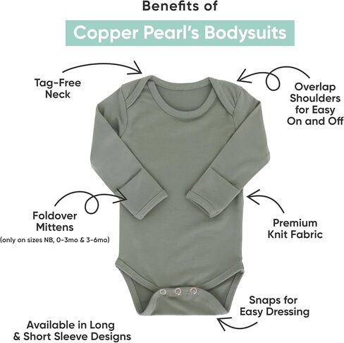 Copper Pearl Long Sleeve Bodysuit - 0-3m Haven in Saudi Arabia