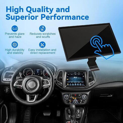 PratRaken 7" Uconnect Touch Screen Digitizer LCD Display Fit for J-eep Compass 2017 2018 2019 2020 Replace # TDO-WXGA0700K00057-V1 TDO-WXGA0700K00033-V2 Monitor Radio Navigation in Kuwait