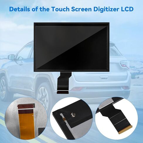 PratRaken 7" Uconnect Touch Screen Digitizer LCD Display Fit for J-eep Compass 2017 2018 2019 2020 Replace # TDO-WXGA0700K00057-V1 TDO-WXGA0700K00033-V2 Monitor Radio Navigation in Kuwait