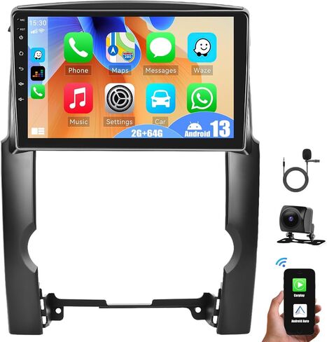 2+64GB Android 13 Car Stereo for Kia Sorento 2009-2012 with Wireless CarPlay Android Auto 10.1" Touch Screen Bluetooth Car Radio with GPS Navigation HiFi WiFi FM RDS Radio Backup Camera (Auto AC) in Saudi Arabia