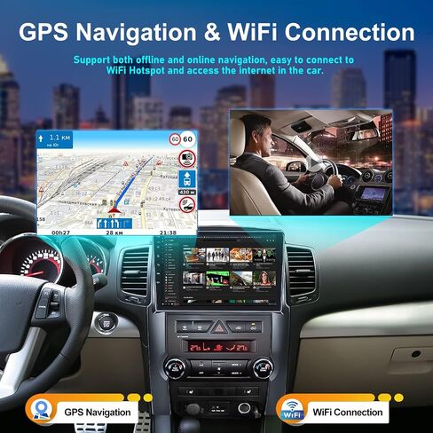 2+64GB Android 13 Car Stereo for Kia Sorento 2009-2012 with Wireless CarPlay Android Auto 10.1" Touch Screen Bluetooth Car Radio with GPS Navigation HiFi WiFi FM RDS Radio Backup Camera (Auto AC) in Saudi Arabia