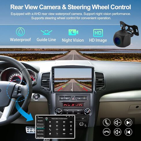 2+64GB Android 13 Car Stereo for Kia Sorento 2009-2012 with Wireless CarPlay Android Auto 10.1" Touch Screen Bluetooth Car Radio with GPS Navigation HiFi WiFi FM RDS Radio Backup Camera (Auto AC) in Saudi Arabia