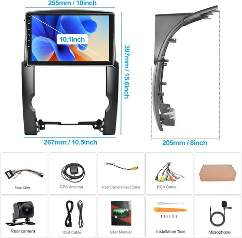 2+64GB Android 13 Car Stereo for Kia Sorento 2009-2012 with Wireless CarPlay Android Auto 10.1" Touch Screen Bluetooth Car Radio with GPS Navigation HiFi WiFi FM RDS Radio Backup Camera (Auto AC) in Saudi Arabia