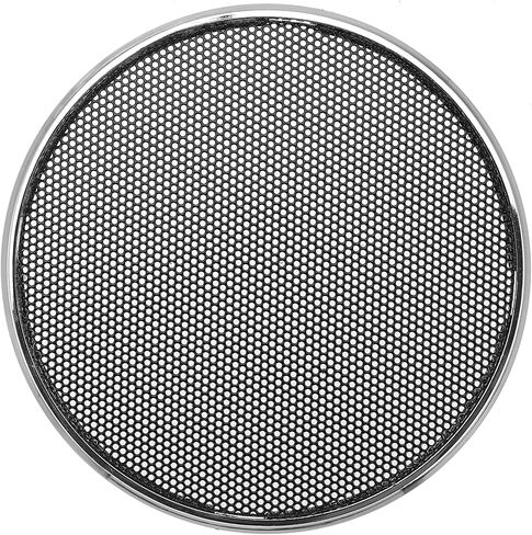 X AUTOHAUX 4 Inch Car Metal Audio Speaker Grill Cover Mesh Woofer Horn Guard Decorative Circle Grille Protector Silver Tone in Saudi Arabia