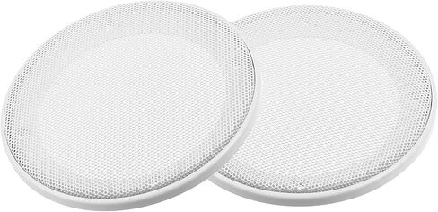 X AUTOHAUX 2 Pcs 4" Car Speaker Cover Mesh Subwoofer Grill Horn Guard with 8 Screws Metal ABS White in Saudi Arabia