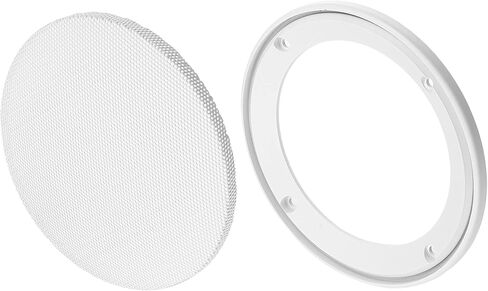 X AUTOHAUX 2 Pcs 4" Car Speaker Cover Mesh Subwoofer Grill Horn Guard with 8 Screws Metal ABS White in Saudi Arabia