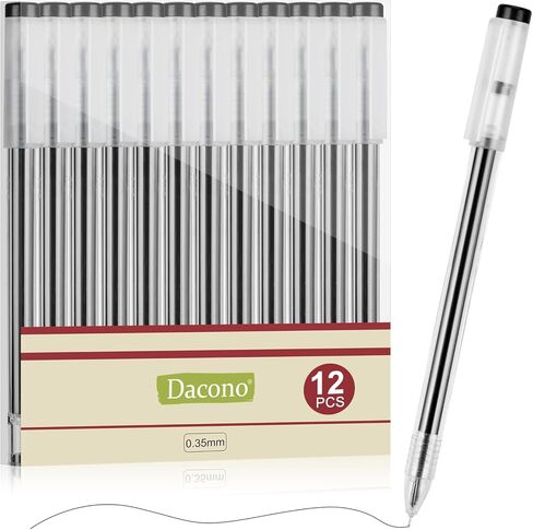 12 قطعة من أقلام جل فنية - أقلام حبر جل سوداء - رأس فائق الدقة 0.35 مم، سريع الجفاف للغاية، أقلام جل على الطراز الياباني للكتابة والرسم والتخطيط واللوازم المدرسية والمكتبية in Kuwait