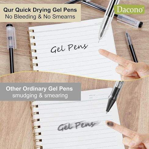 12 قطعة من أقلام جل فنية - أقلام حبر جل سوداء - رأس فائق الدقة 0.35 مم، سريع الجفاف للغاية، أقلام جل على الطراز الياباني للكتابة والرسم والتخطيط واللوازم المدرسية والمكتبية in Kuwait