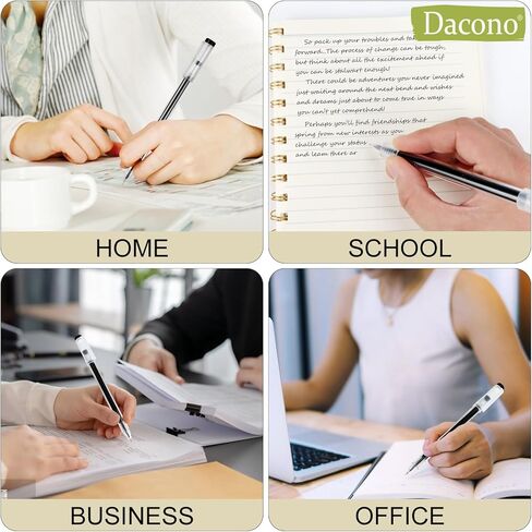 12 قطعة من أقلام جل فنية - أقلام حبر جل سوداء - رأس فائق الدقة 0.35 مم، سريع الجفاف للغاية، أقلام جل على الطراز الياباني للكتابة والرسم والتخطيط واللوازم المدرسية والمكتبية in Kuwait