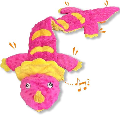 Indestructible Dog Squeak Toy Dinosaurs, Durable Interactive Dog Chew Toys, No Stuffing Dog Toys for Medium and Large Dogs, More Squeaks and Wrinkle Paper to Keep Them Busy. (green) in Saudi Arabia