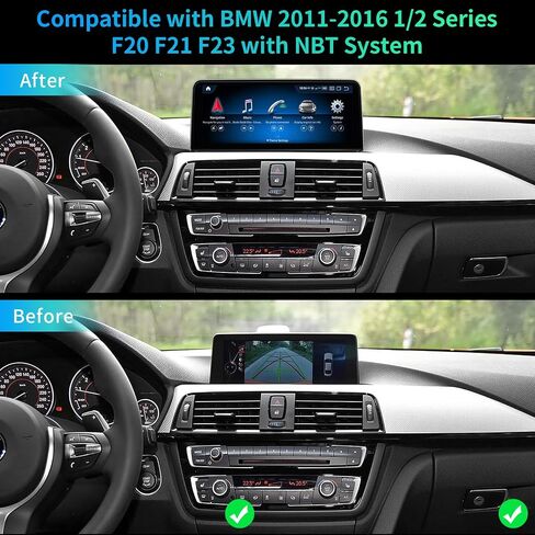 12.3 inch IPS Touch Screen Car Stereo for BMW NBT 3 4 Series F30 F31 F34 (2013-2016), with Wireless CarPlay Android Auto Bluetooth, Multimedia Receiver, SWC Car Radio AHD 1080P Camera 5GWIFI 4GB+64GB in Saudi Arabia