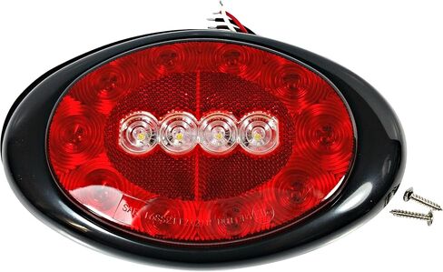 Kaper II L15-0104 Red/Chrome DOT Stop, Turn, Tail, Reflector/Back Up Combination Light, 1 Pack in Saudi Arabia