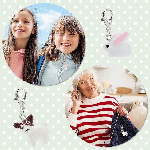 WEBEEDY 16 Pieces Badge Reel Charm for Student Nurse Teacher, Lovely Animal Badge Holder Charms for ID Card Name Tag Badge Holder Badge Buddy Office School Graduation Supplies in Saudi Arabia
