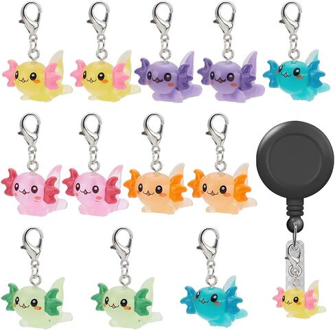 WEBEEDY 16 Pieces Badge Reel Charm for Student Nurse Teacher, Lovely Animal Badge Holder Charms for ID Card Name Tag Badge Holder Badge Buddy Office School Graduation Supplies in Saudi Arabia