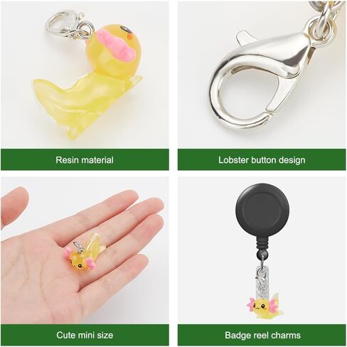 WEBEEDY 16 Pieces Badge Reel Charm for Student Nurse Teacher, Lovely Animal Badge Holder Charms for ID Card Name Tag Badge Holder Badge Buddy Office School Graduation Supplies in Saudi Arabia