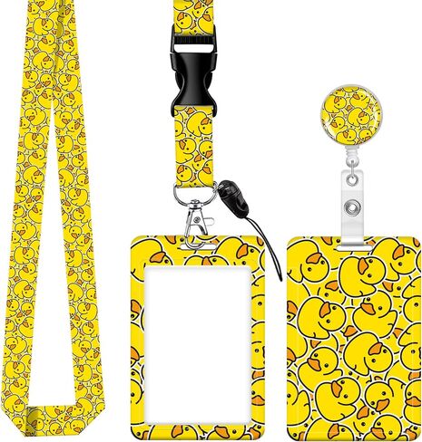 ID Badge Holder with Lanyard and Retractable Reel Clip - Fashionable Card Name Tag Protector for Nurses, Doctors, Teachers, and Students - Soft Fiber, Metal Clip, Sturdy Buckle(Blue Flower) in Saudi Arabia