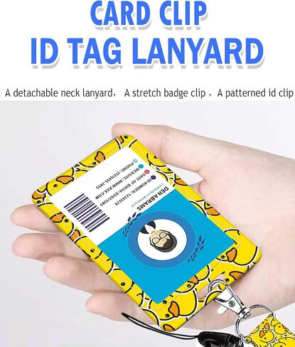 ID Badge Holder with Lanyard and Retractable Reel Clip - Fashionable Card Name Tag Protector for Nurses, Doctors, Teachers, and Students - Soft Fiber, Metal Clip, Sturdy Buckle(Blue Flower) in Saudi Arabia