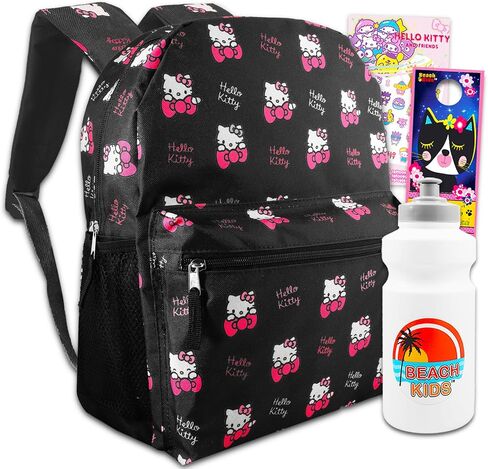 Hello Kitty Travel Backpack For Kids Set - Bundle with 16" Hello Kitty Backpack Plus Hello Kitty Tattoos, Water Bottle & More | Hello Kitty Backpack For Girls in Saudi Arabia