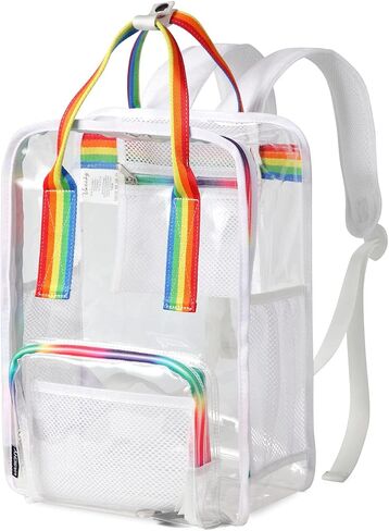 VASCHY Clear backpack, HeavyDuty Transparent See Through School Backpack BookBag in Saudi Arabia