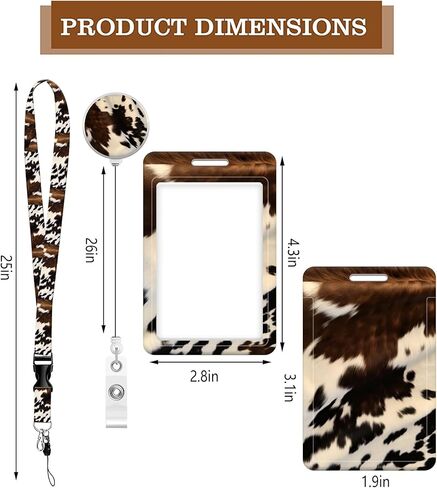 حامل شارة الهوية مع حبل ومشبك بكرة قابل للسحب، واقي أنيق لبطاقة الاسم للممرضات والأطباء والمعلمين والطلاب، ألياف ناعمة، مشبك معدني، مشبك قوي (بطة مطاطية كرتونية) in Kuwait