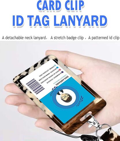 حامل شارة الهوية مع حبل ومشبك بكرة قابل للسحب، واقي أنيق لبطاقة الاسم للممرضات والأطباء والمعلمين والطلاب، ألياف ناعمة، مشبك معدني، مشبك قوي (بطة مطاطية كرتونية) in Kuwait