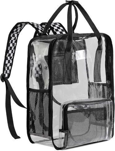 VASCHY Clear backpack, HeavyDuty Transparent See Through School Backpack BookBag in Saudi Arabia