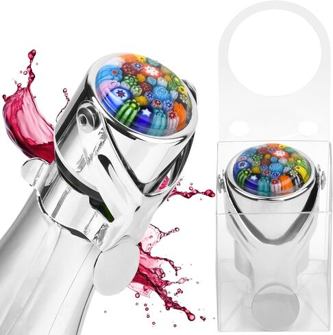Wine Stopper for Champagne & Wine – Patented Airtight Seal, Sparkling Wine Stopper preserves CO2 & Taste – Champagne Stopper & hanging gift box, Pro Grade Wine Stopper by Evan James Champagne Stoppers in Saudi Arabia
