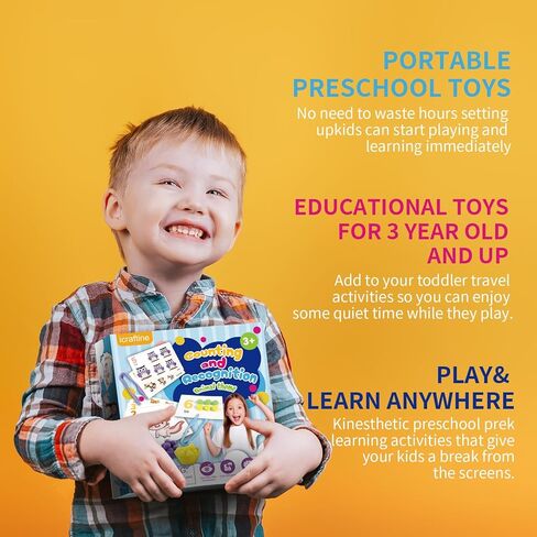 مجموعة 122 قطعة من المهارات الحركية الدقيقة للأطفال - بطاقات عد ألعاب تعلم موضوع الحيوانات، أوعية الفرز، ملاقط، كرات بوم للفرز، العد، التدريب على التعرف in Kuwait