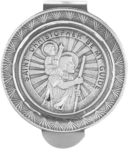 Rosemarie Collections Religious Gifts St Christopher Medal Auto Visor Clip in Saudi Arabia