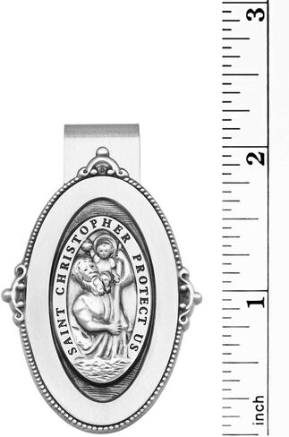 Rosemarie Collections Religious Gifts St Christopher Medal Auto Visor Clip in Saudi Arabia