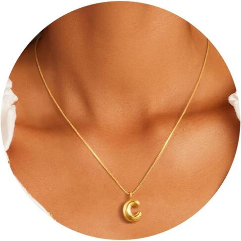 Initial Necklaces for Women Girls, Dainty Balloon Bubble Letter Necklace,14K Gold Plated Dainty Alphabet Pendant Choker Necklace Trendy Cute Personalized Monogram Name Necklace Gold Jewelry Necklace for Teen Girls Gift in Saudi Arabia