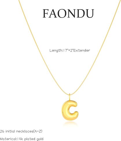 Initial Necklaces for Women Girls, Dainty Balloon Bubble Letter Necklace,14K Gold Plated Dainty Alphabet Pendant Choker Necklace Trendy Cute Personalized Monogram Name Necklace Gold Jewelry Necklace for Teen Girls Gift in Saudi Arabia