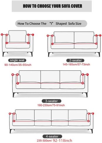 Universal Sofa Cover, Protect Your Furniture with Four Seasons Slipcover, Stretchy Fabric Fits Most Sofas, Printed Designs for a Stylish Look (AA,1 Seater 90-140cm) in Saudi Arabia