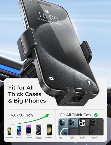 LISEN 2024 Newest Phone Mount for Car Vent, Universal Car Phone Holder Mount with Friendly Air Vent Clip Cell Phone Car Mount for iPhone Car Mount Fits iPhone 15 14 13 12 Series Samsung All Phones in Saudi Arabia