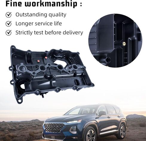 غطاء صمام المحرك 22400-2GGB0 متوافق مع Hyundai Santa Fe 2019-2020، Sonata 2015-2019، Santa Fe Sport 2017-2018، Kia Sportage 2017-2022، Optima 2016-2020، Sorento 2016-2020 2.0L & 2.4L in Kuwait