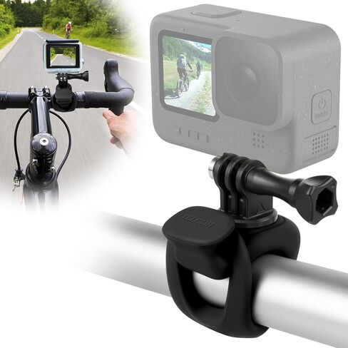 Camera Mount Strap 360° Rotating Flexible Wrap Band Bike Motorcycle Handlebar Tube Roll Bar Holder Accessories for GoPro Max Hero 12 11 10 9 Insta360 Ace Pro X3 DJI Action 3 4 Osmo Pocket in Saudi Arabia