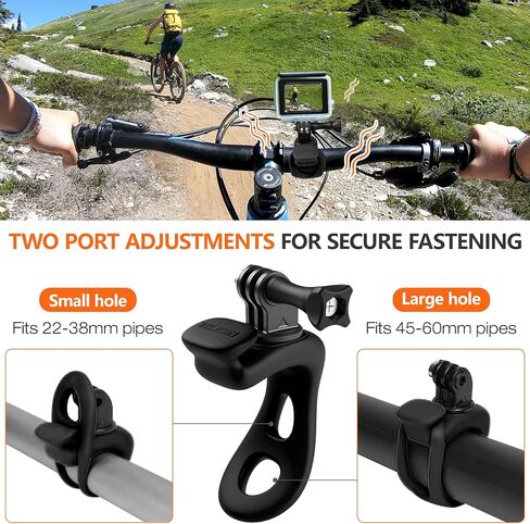 Camera Mount Strap 360° Rotating Flexible Wrap Band Bike Motorcycle Handlebar Tube Roll Bar Holder Accessories for GoPro Max Hero 12 11 10 9 Insta360 Ace Pro X3 DJI Action 3 4 Osmo Pocket in Saudi Arabia