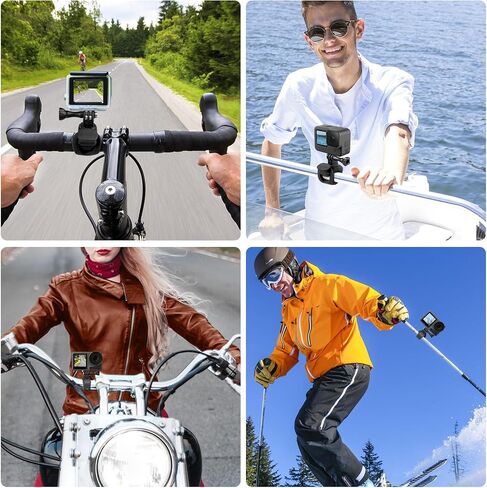 Camera Mount Strap 360° Rotating Flexible Wrap Band Bike Motorcycle Handlebar Tube Roll Bar Holder Accessories for GoPro Max Hero 12 11 10 9 Insta360 Ace Pro X3 DJI Action 3 4 Osmo Pocket in Saudi Arabia