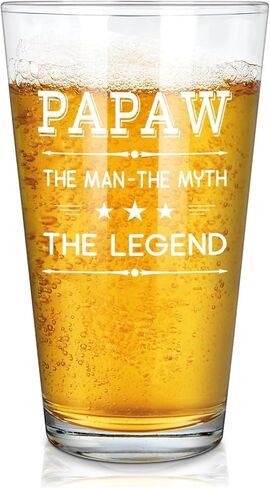 Futtumy Papaw Beer Glass 15 Oz, Papaw Gifts, Grandpa Fathers Day Gift, Papaw Gifts from Grandkids, Grandpa Christmas Gifts, Papaw Gifts for Grandpa Men Grandfather New Grandpa, Grandpa Birthday Gifts in Saudi Arabia
