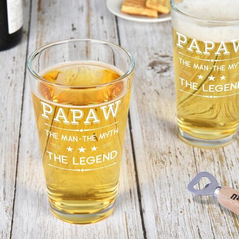 Futtumy Papaw Beer Glass 15 Oz, Papaw Gifts, Grandpa Fathers Day Gift, Papaw Gifts from Grandkids, Grandpa Christmas Gifts, Papaw Gifts for Grandpa Men Grandfather New Grandpa, Grandpa Birthday Gifts in Saudi Arabia