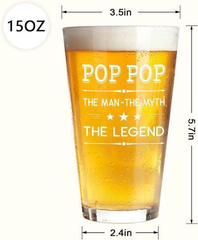 Futtumy Papaw Beer Glass 15 Oz, Papaw Gifts, Grandpa Fathers Day Gift, Papaw Gifts from Grandkids, Grandpa Christmas Gifts, Papaw Gifts for Grandpa Men Grandfather New Grandpa, Grandpa Birthday Gifts in Saudi Arabia