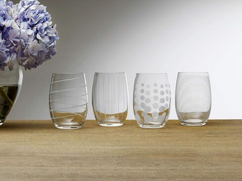 Mikasa 5095528 Cheers Stemless Wine Glass, 17-Ounce, Set of 4, Clear in Saudi Arabia