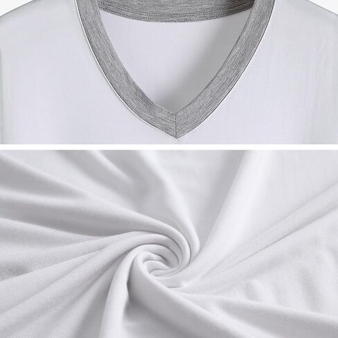 طقم بيجامات رجالي بأكمام قصيرة ورقبة على شكل V ملابس نوم مودال ناعمة طقم PJS مكون من قطعتين ملابس نوم مع جيوب in Kuwait