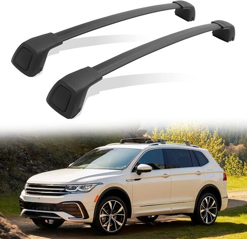 ترقية قابل للقفل الصليب بار صالح ل Volkswagen VW Tiguan 2018 2019 2020 2021 2022 2023 2024 مكافحة سرقة حامل سقفي السكك الحديدية العارضة رف أمتعة البضائع بار in Kuwait