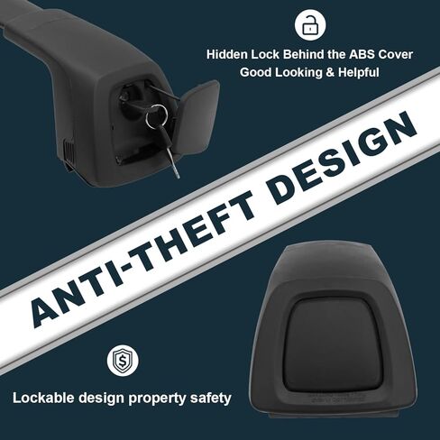 ترقية قابل للقفل الصليب بار صالح ل Volkswagen VW Tiguan 2018 2019 2020 2021 2022 2023 2024 مكافحة سرقة حامل سقفي السكك الحديدية العارضة رف أمتعة البضائع بار in Kuwait