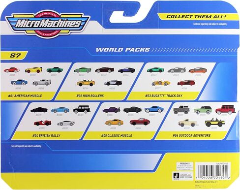 Micro Machines World Pack #24 Classic Muscle: Charger Daytona, Corvette, Nova, Mustang, Trans Am in Kuwait