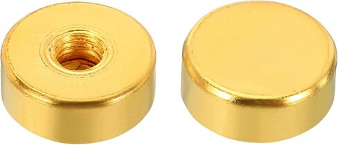PATIKIL M5x0.8 Cap Nut, 10 Pack Acorn Nut Screw Cap Insert Bolt Cover Flat Female Thread Decorative Hardware Fittings Light Fixtures Electrophoretic Gold in Saudi Arabia